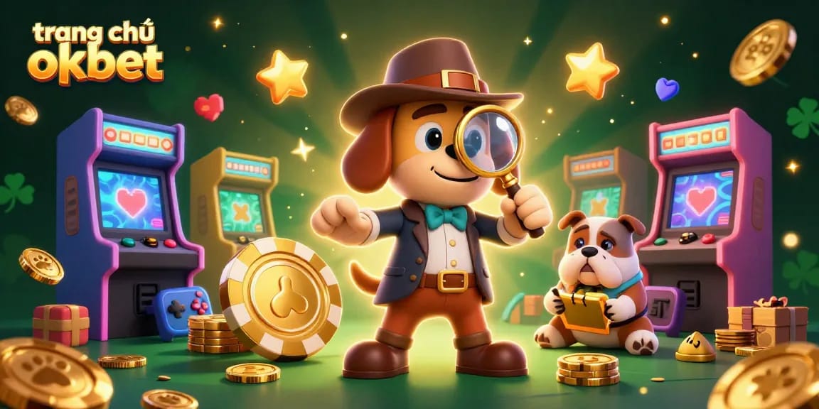 Examine spectacular gaming opportunities on trang chủ oxbet with cartoon detective characters surrounded by vibrant casino elements.