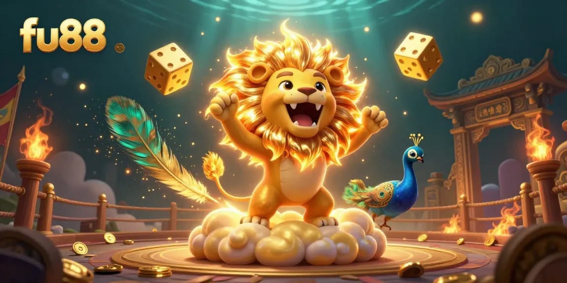 Win big at fu88 with immersive gameplay featuring majestic lion and dazzling casino elements.