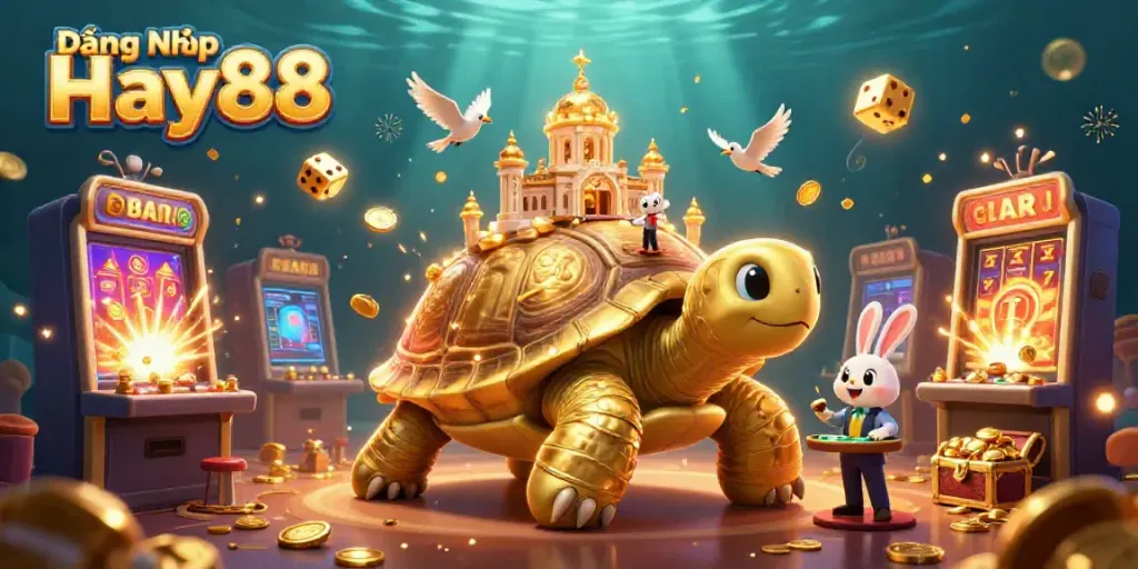 Engage in the vibrant world of Đăng Nhập Hay88 with golden tortoise palace and jackpot excitement.