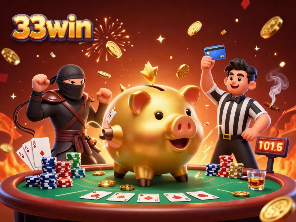 Experience the thrilling action at 33win with dynamic gaming characters and colorful elements.