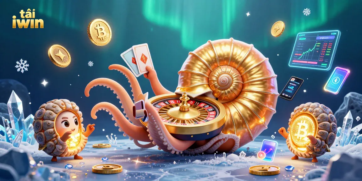 Play and win big with tải iwin in this vibrant 3D casino illustration.