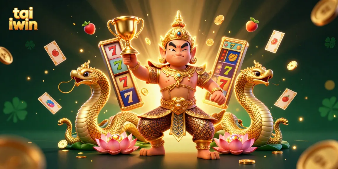 Experience thrilling tai iwin gameplay surrounded by dynamic slot elements and a vibrant, animated atmosphere.