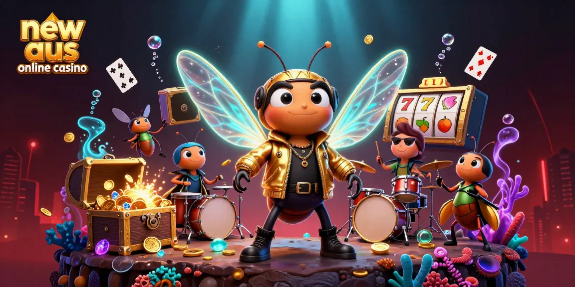 Experience the excitement of new aus online casino with vibrant 3D characters and game elements.